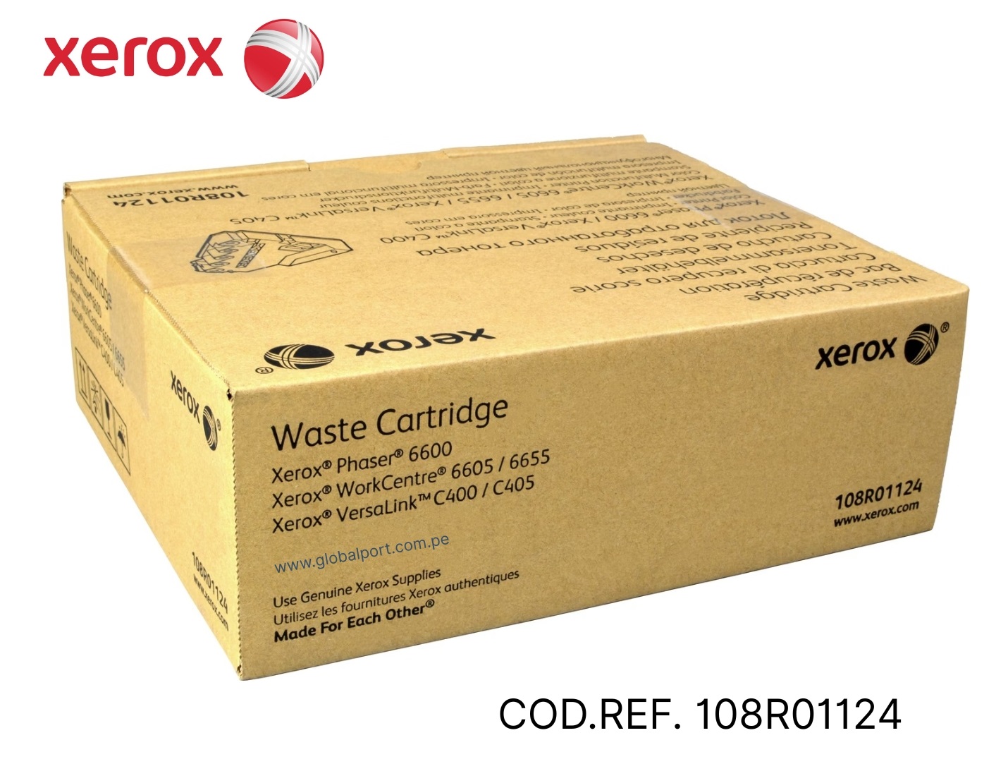 XEROX WASTE Phaser 6600, WC.  6605, 6655, VersaLink C400 y C405 COD. 108R01124